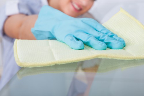 Baking soda being used to deodorize a mattress