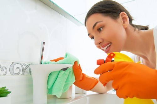 Blotting a fresh spill during stain removal